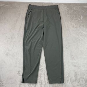 ATHLETA Pants Women 14 Olive Brooklyn Mid Rise Ankle Wrinkle Resistant Tailored